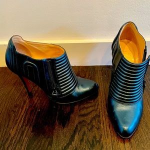 Christian Louboutin leather sparkly ankle boots